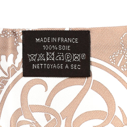 Hermes Silk Ex-Libris Twilly Beige White Caramel 2 of 4