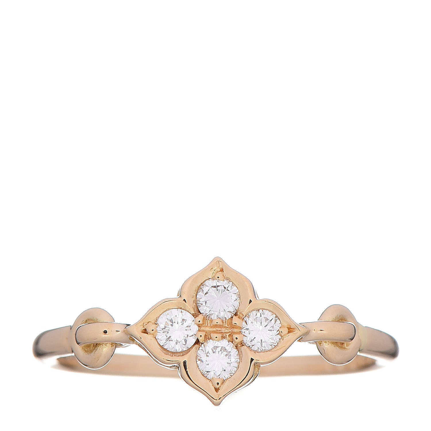 Cartier 18K Yellow Gold Diamond Hindu Floral Ring 48 4.5 1 of 6
