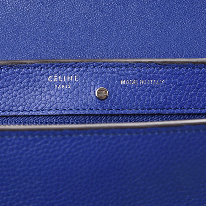 Celine Drummed Calfskin Suede Small Trapeze Indigo 7 of 8