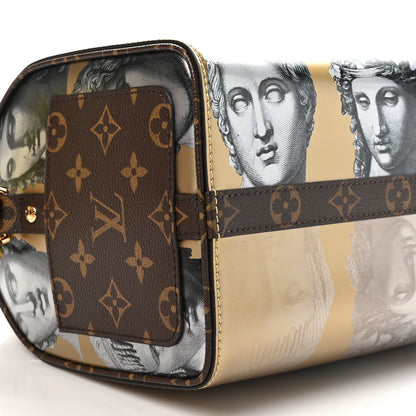 Louis Vuitton X FORNASETTI Calfskin Fornasetti Speedy Bandouliere 25 Gold 8 of 10