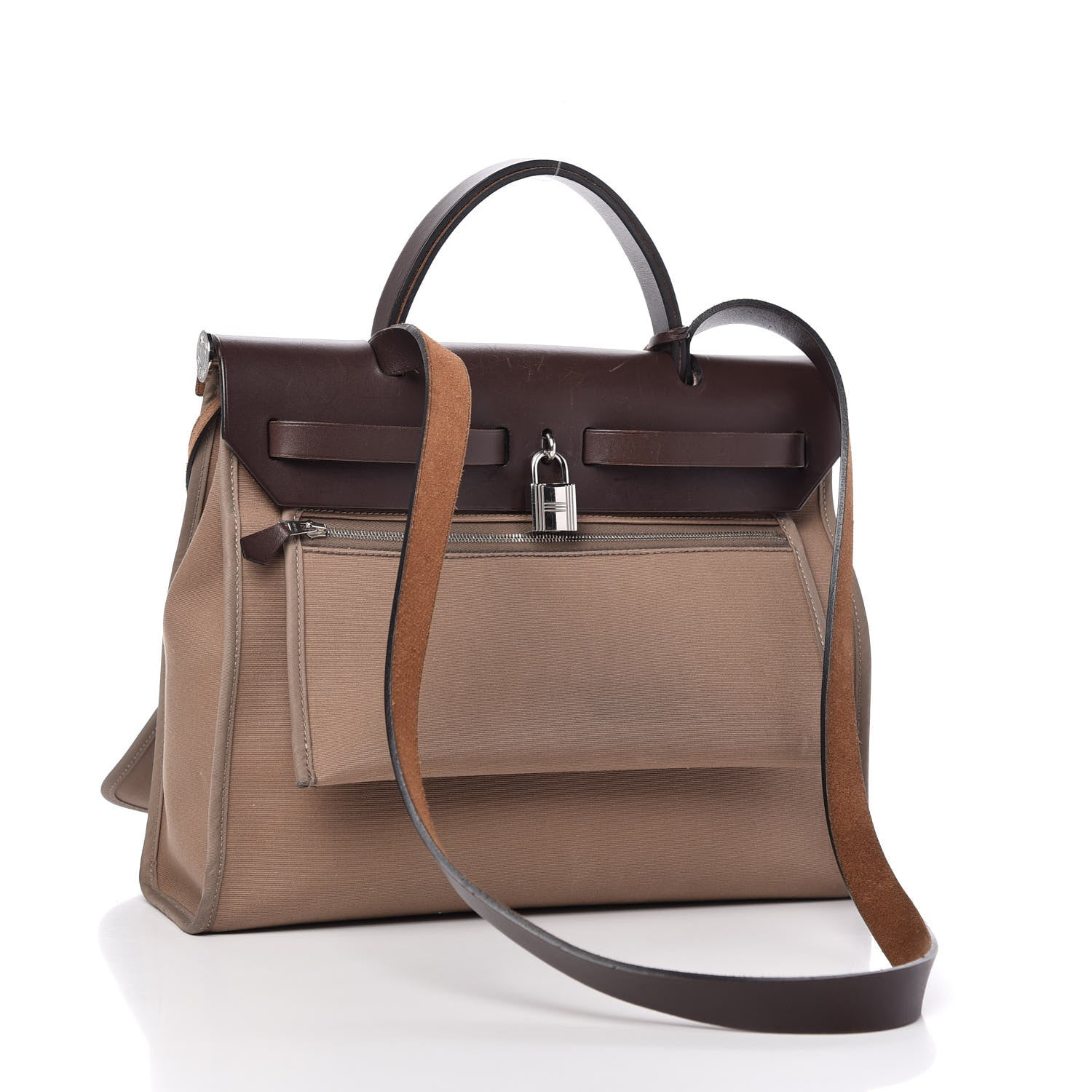 Hermes Vache Hunter Toile Herbag Zip 31 PM Etoupe Ebene 3 of 9