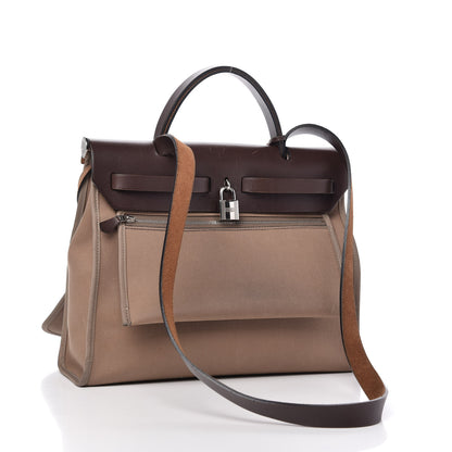 Hermes Vache Hunter Toile Herbag Zip 31 PM Etoupe Ebene 3 of 9