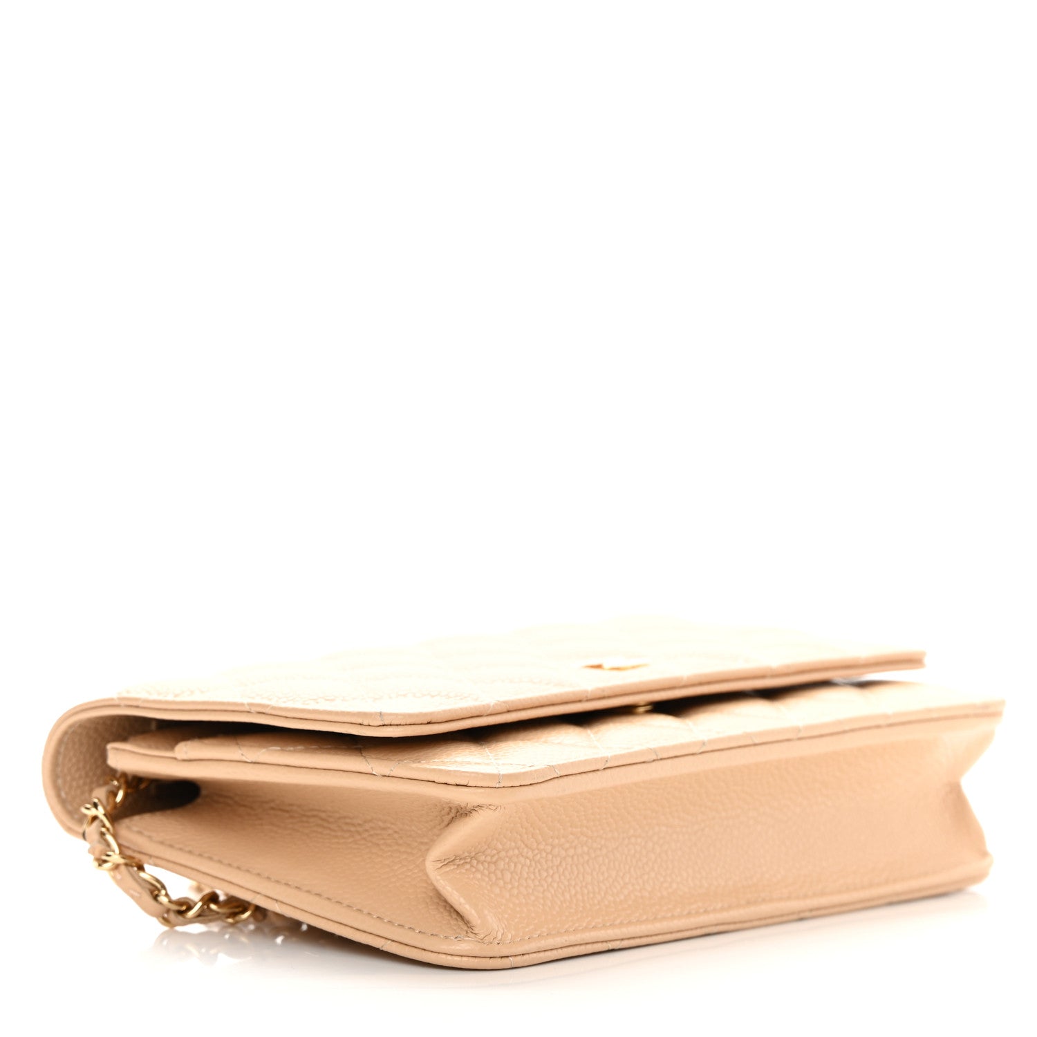 Chanel Caviar Quilted Wallet On Chain WOC Beige 4 of 14