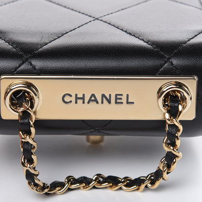 Chanel Lambskin Quilted Mini Trendy CC Chain Wallet Black 12 of 12