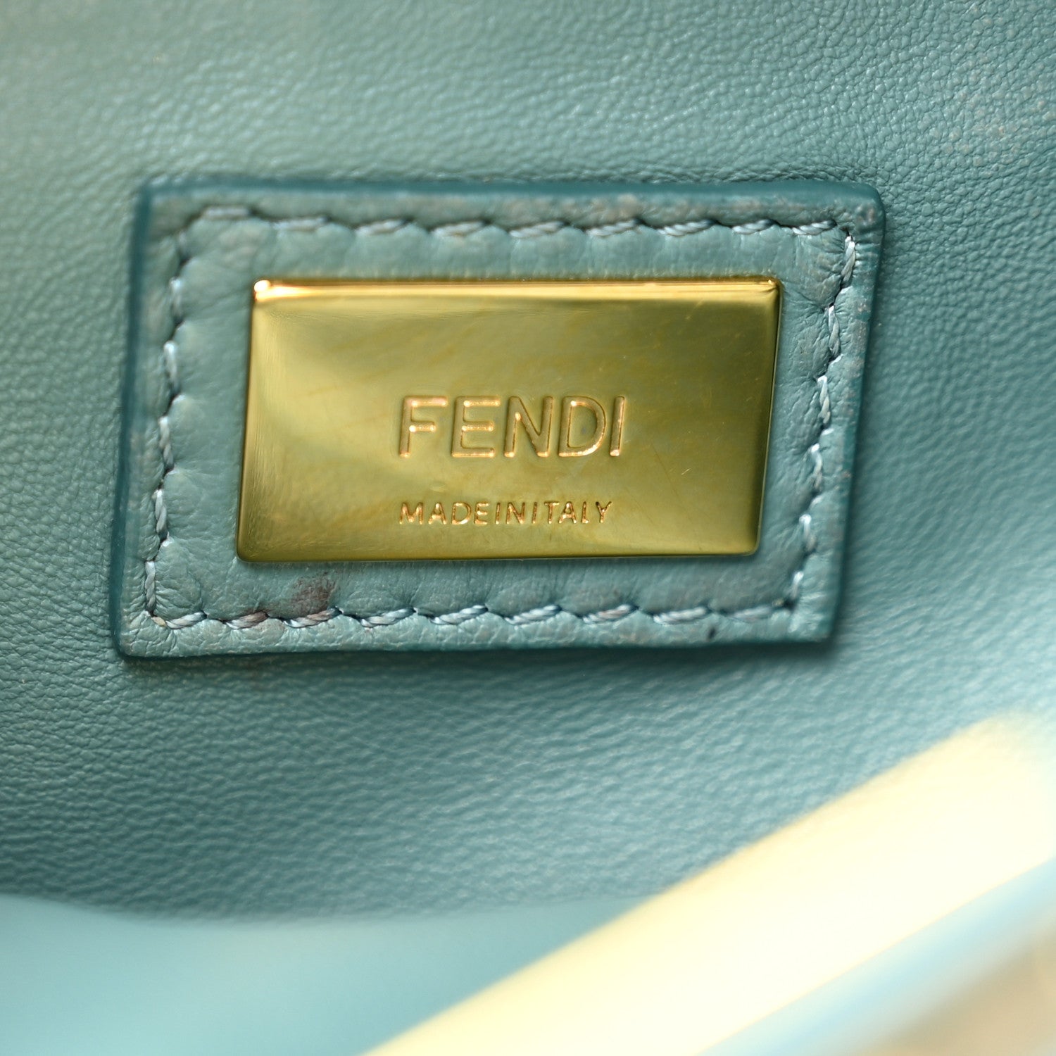 Fendi Nappa Mini Peekaboo Iconic Satchel Pound 7 of 13