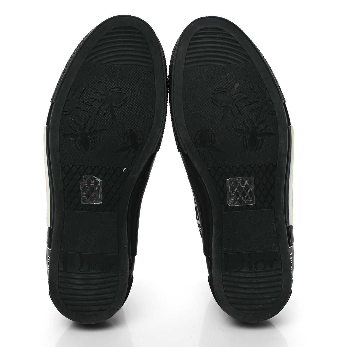 Technical Canvas Oblique Mens B23 High Top Sneakers 42 Black White