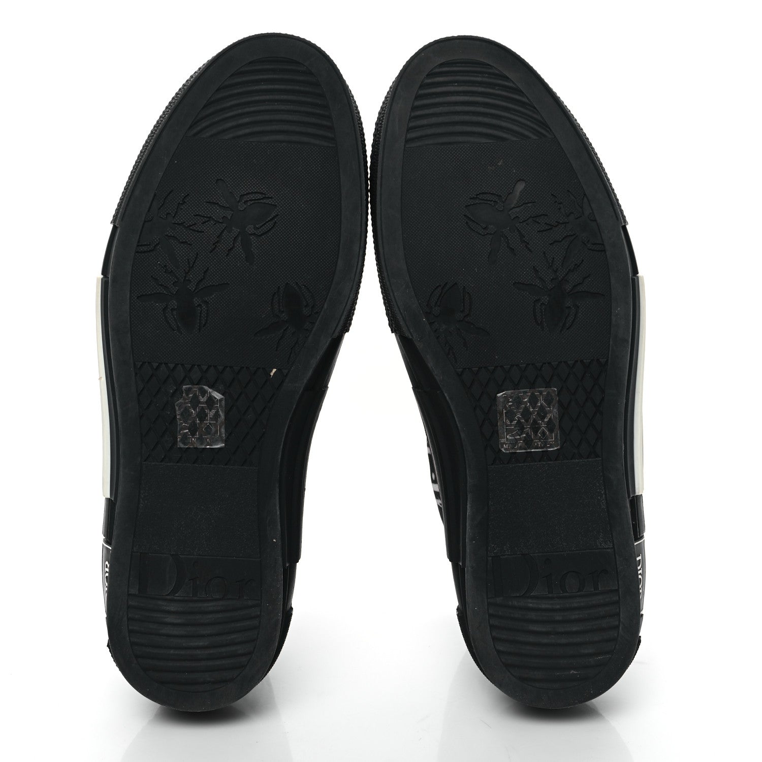 Christian Dior Technical Canvas Oblique Mens B23 High Top Sneakers 42 Black White 5 of 7