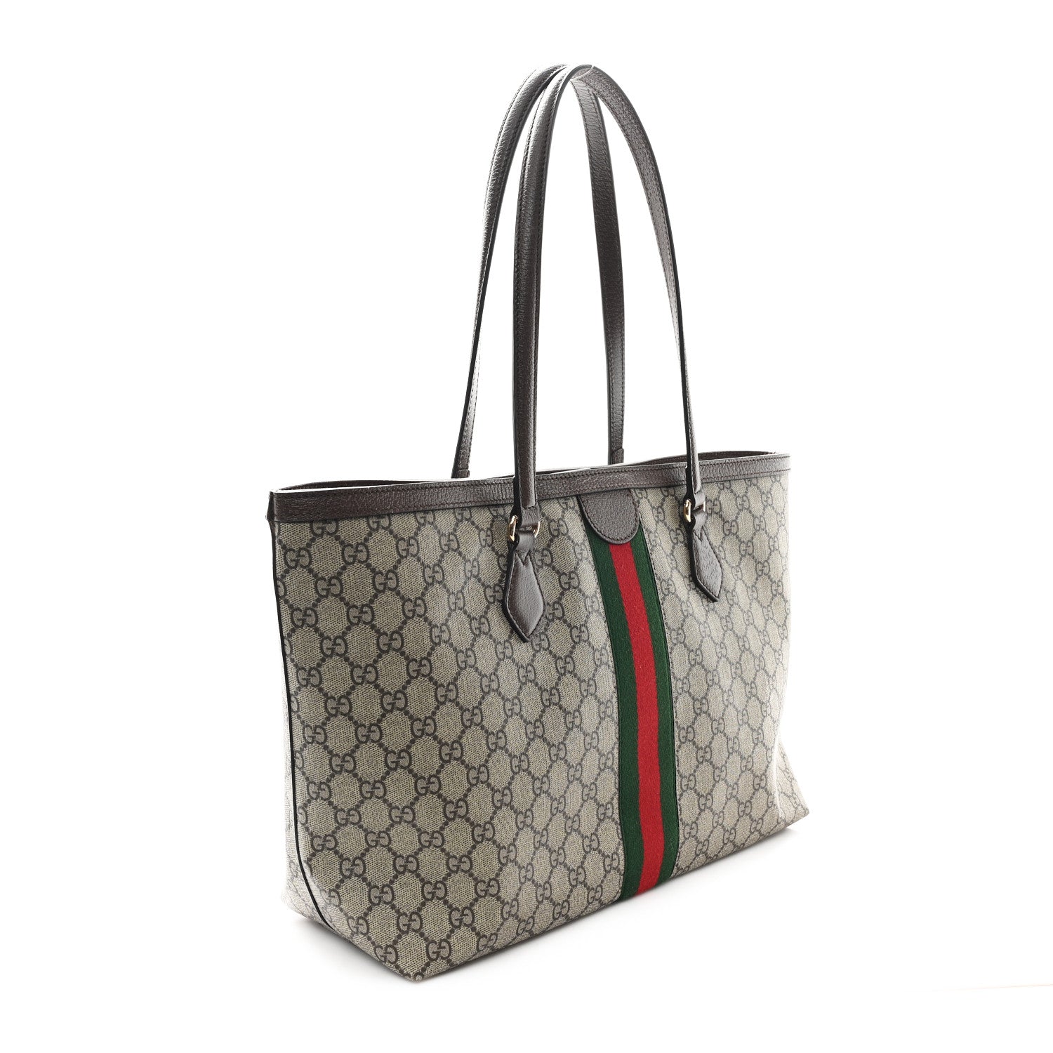Gucci GG Supreme Monogram Medium Ophidia Shopping Tote Brown 3 of 9