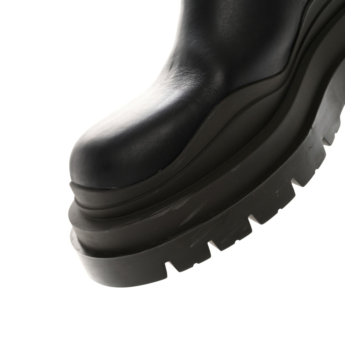 Calfskin The Tire Chelsea Boots 38 Black Camping