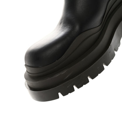 Bottega Veneta Calfskin The Tire Chelsea Boots 38 Black Camping 10 of 16