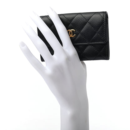 Chanel Caviar Quilted Flap Card Holder Black 2 of 8