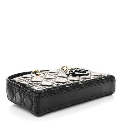 Christian Dior Lambskin Cannage Medium Lady D-Joy Black 4 of 10