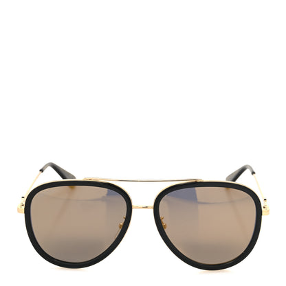 Gucci Aviator Sunglasses GG0062S Black Gold 2 of 7