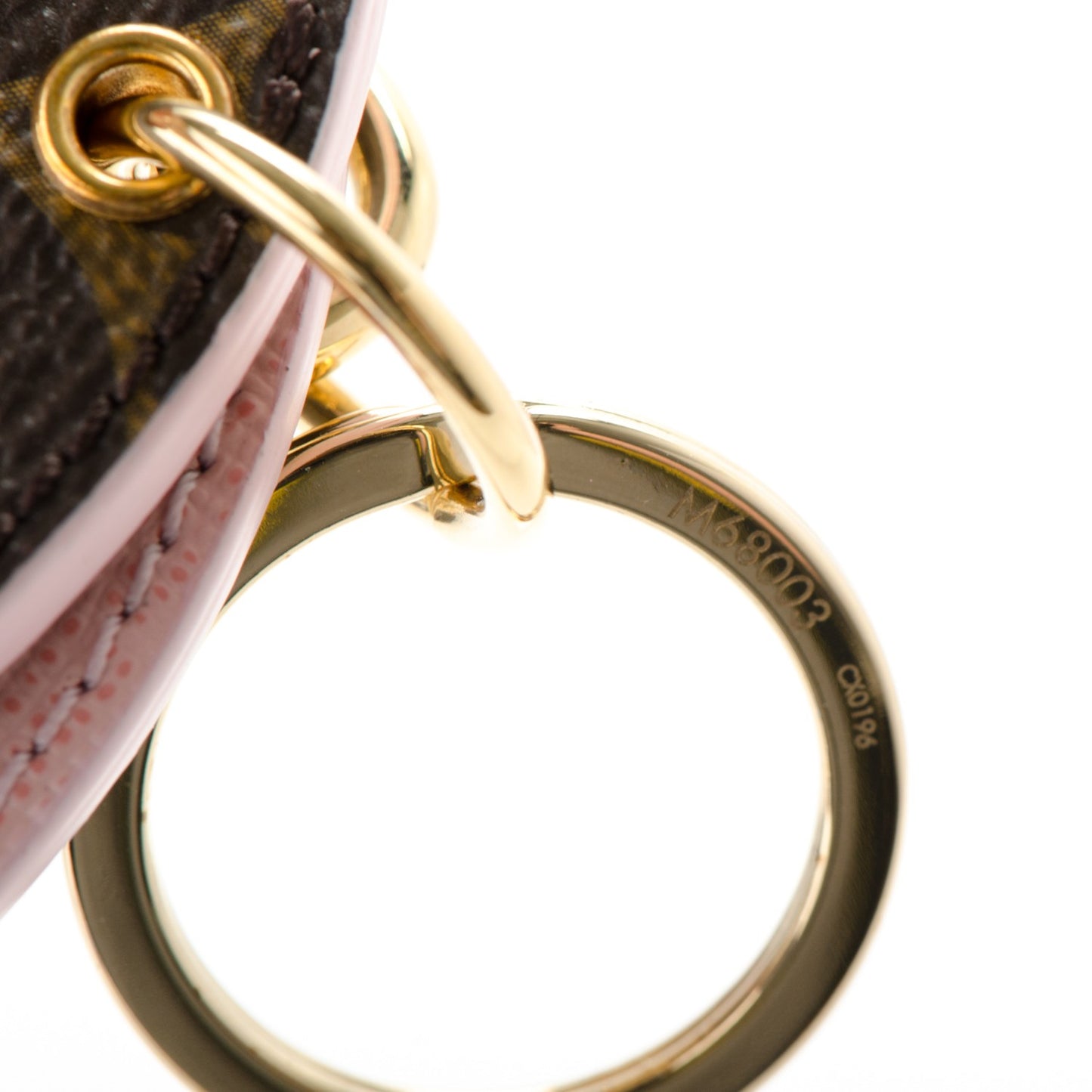 Monogram LV Mirror Key Holder Rose Ballerine