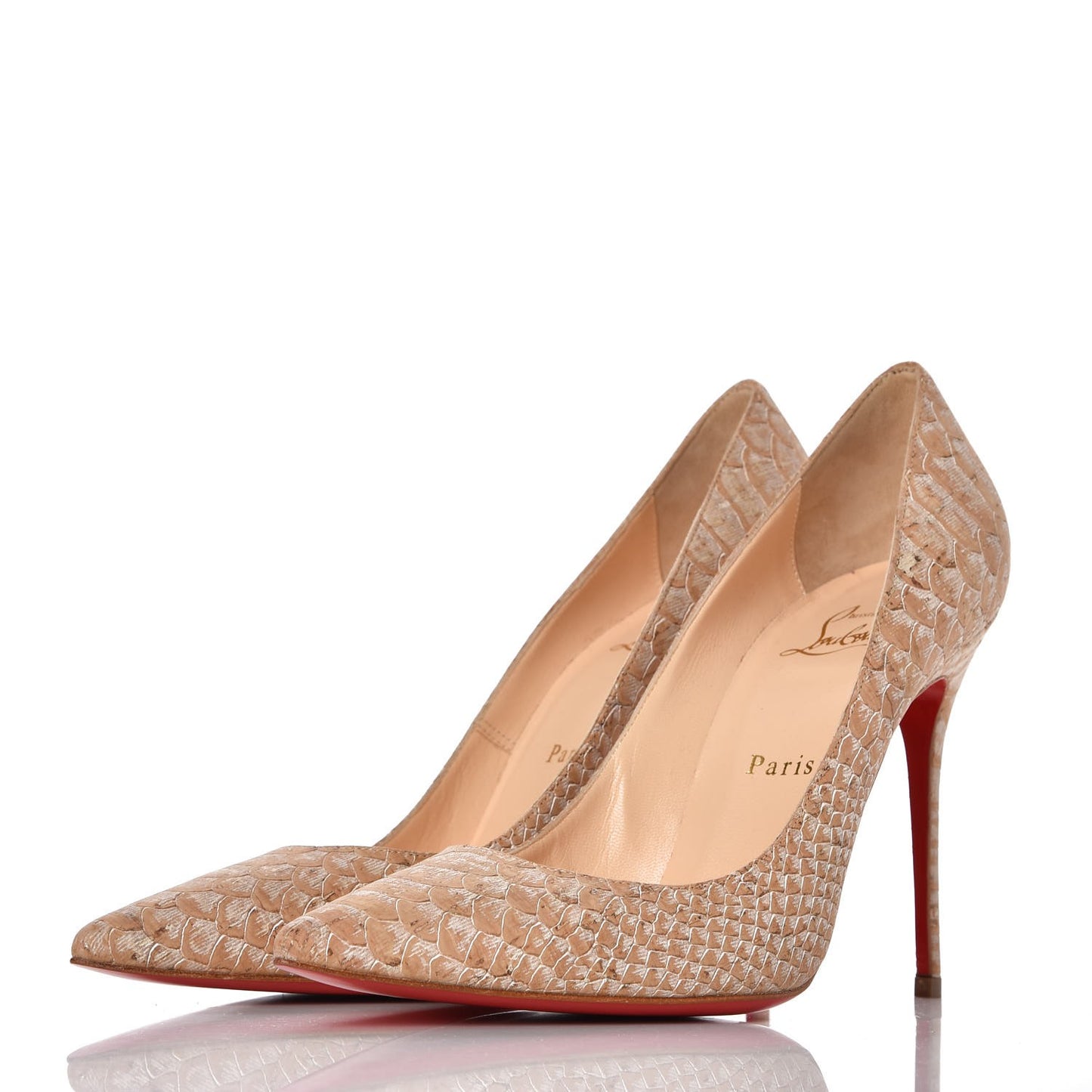 Liege Embossed Decollete 554 100 Pumps 39 Beige