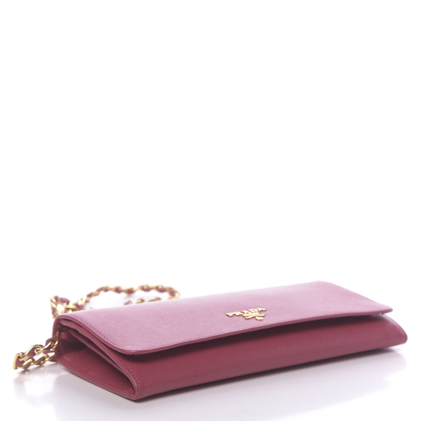 Saffiano Metal Oro Chain Wallet Peonia