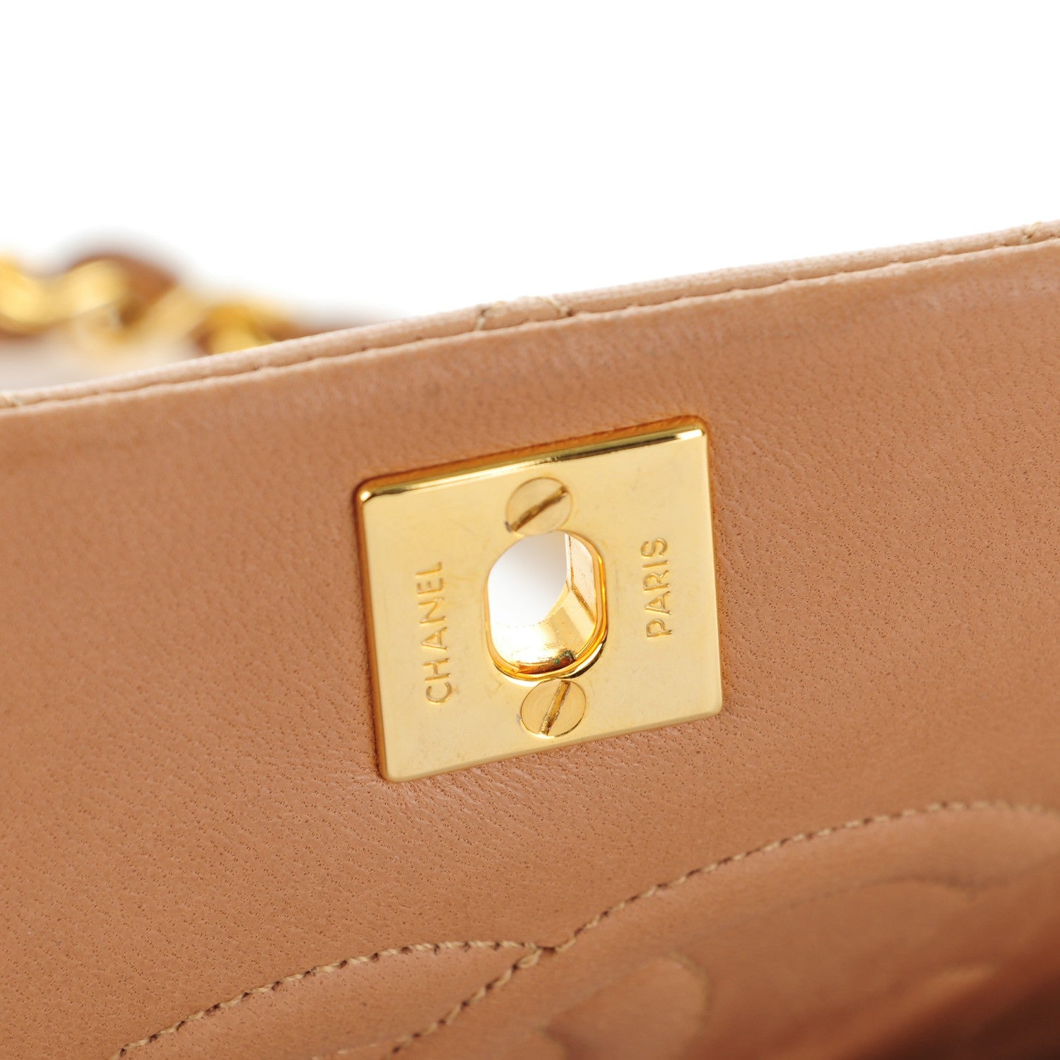 Chanel Lambskin Quilted Mini Flap Beige 5 of 9
