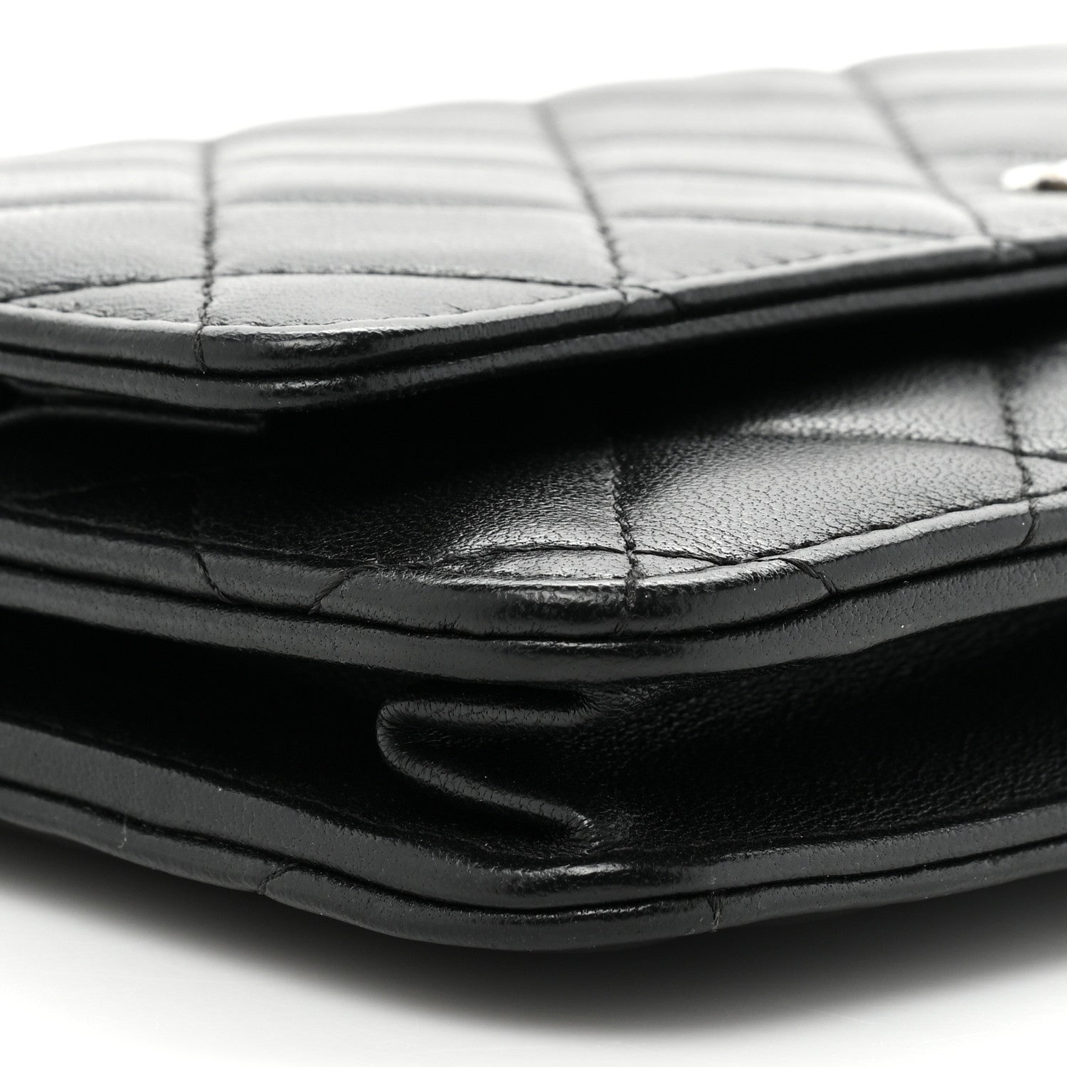 Chanel Lambskin Quilted Wallet On Chain WOC Black 11 of 16