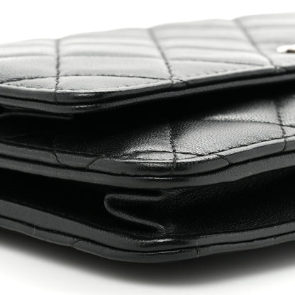 Chanel Lambskin Quilted Wallet On Chain WOC Black 11 of 16