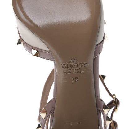 Valentino Garavani Calfskin Rockstud Ankle Strap 65mm Pumps 38 38 Light Ivory Poudre 7 of 9