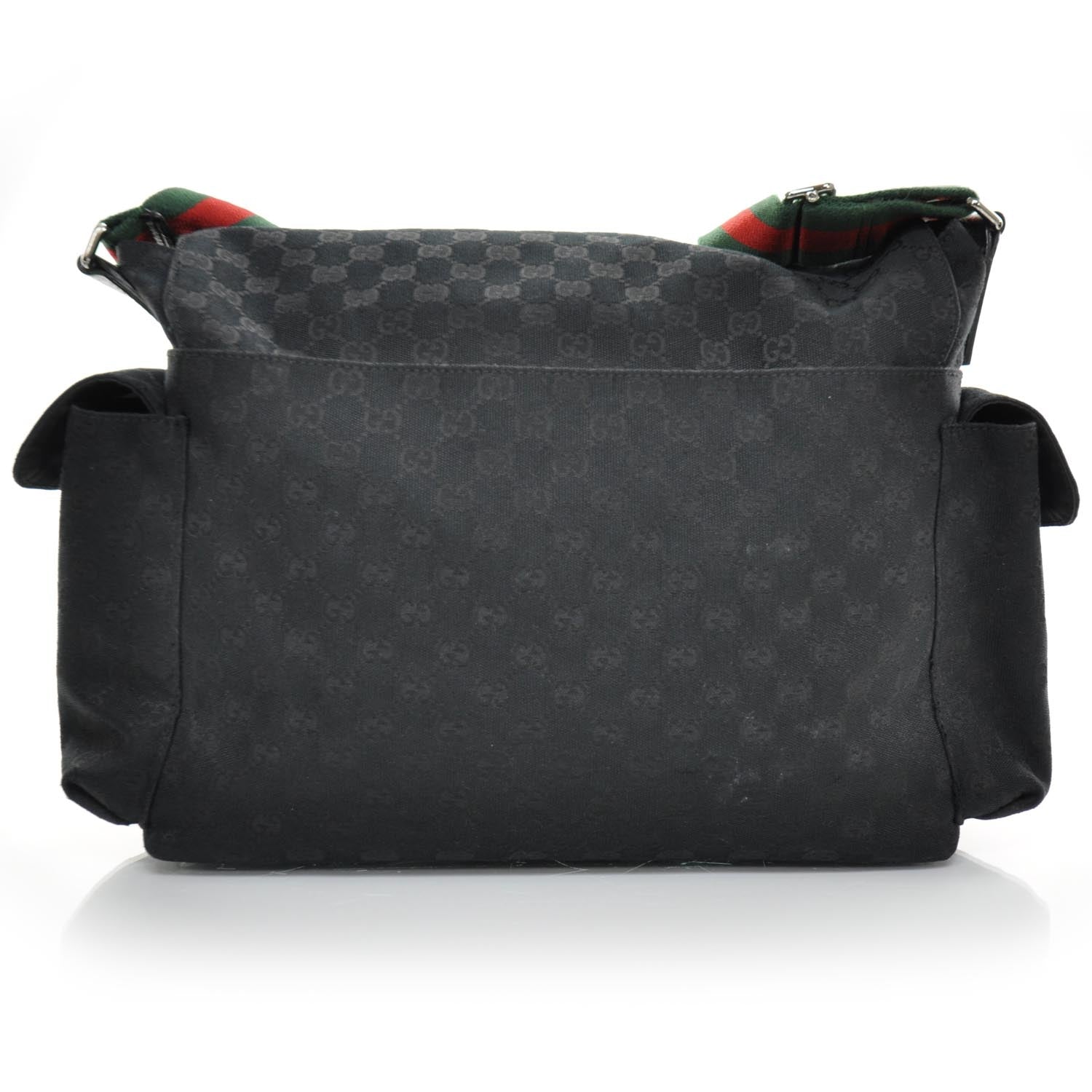 Gucci Monogram Diaper Messenger Bag Black 4 of 9