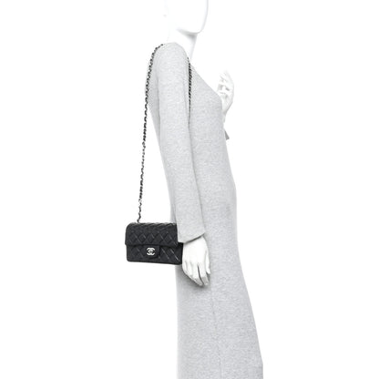 Chanel Lambskin Quilted Mini Rectangular Flap Black 2 of 11