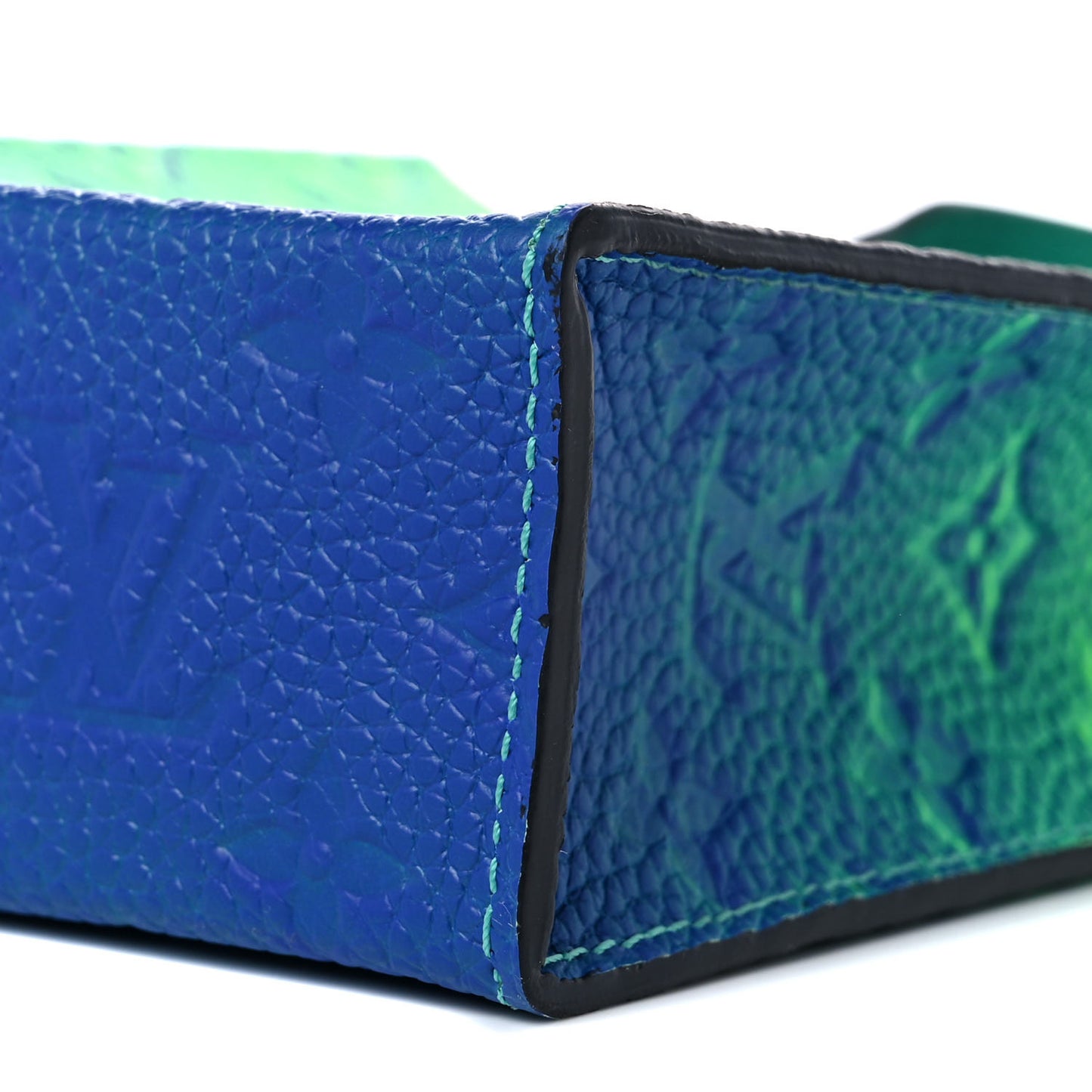 Taurillon Illusion Sac Plat XS Bleu Vert