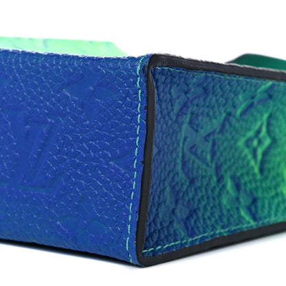 Louis Vuitton Taurillon Illusion Sac Plat XS Bleu Vert 9 of 9