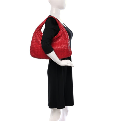 Bottega Veneta Nappa Intrecciato Medium Veneta Hobo Red 2 of 9
