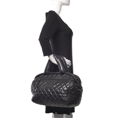Chanel Nylon Coco Cocoon Bowler Black 2 of 10