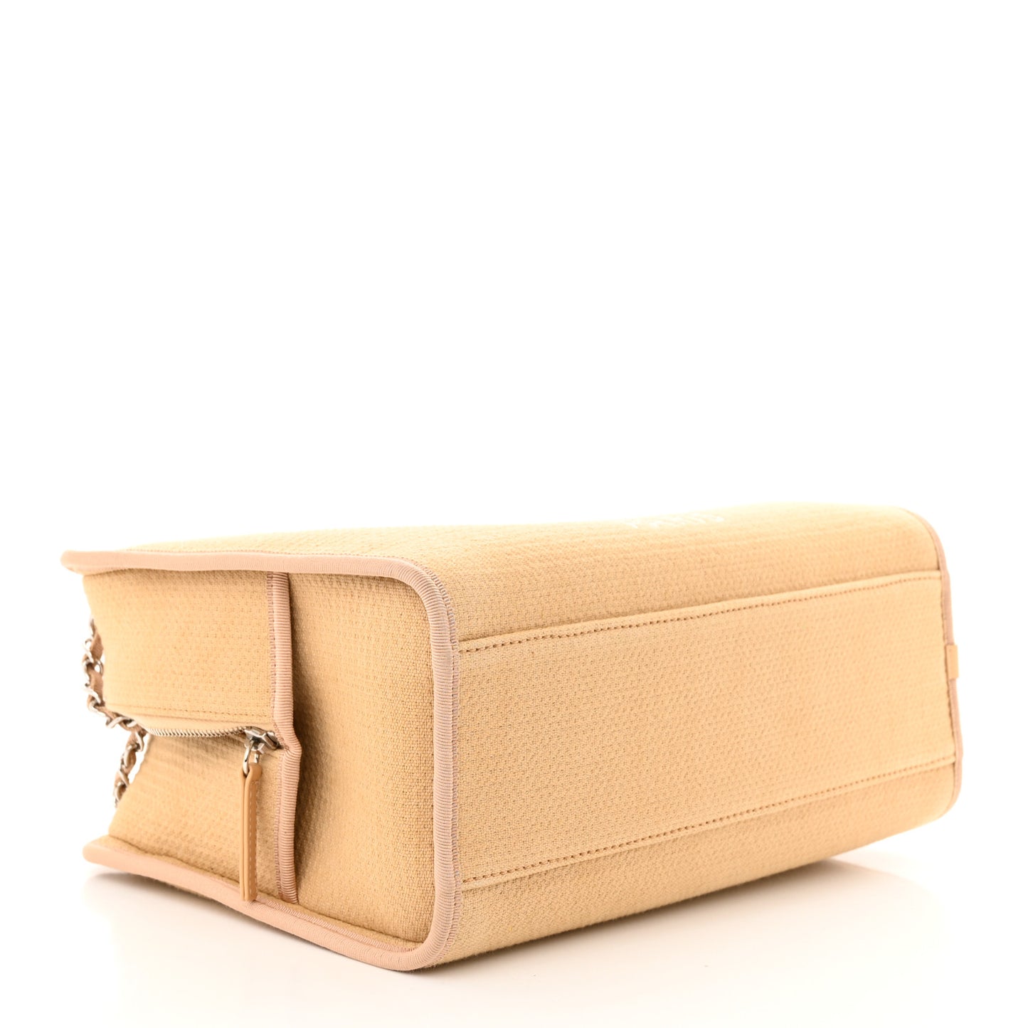 Canvas Deauville Bowling Bag Beige