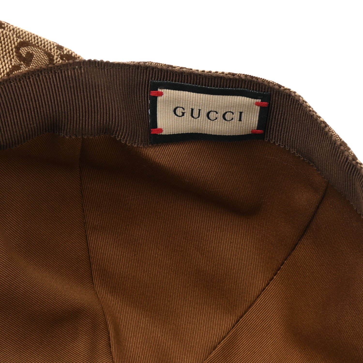 Gucci Monogram Textured Dollar Calfskin Zeno Baseball Hat L Beige 8 of 9
