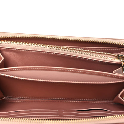 Louis Vuitton Metallic Lambskin Embossed Monogram Coussin Zippy Wallet Rose Gold 4 of 8