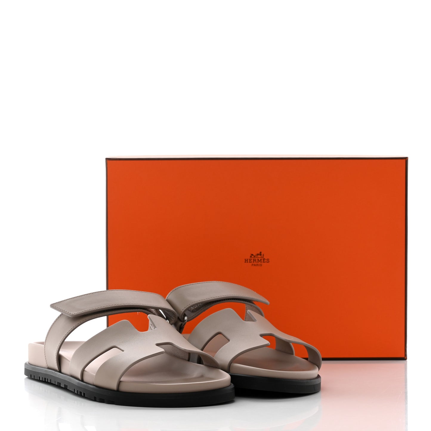 Calfskin Womens Chypre Sandals 40 Beige Mastic