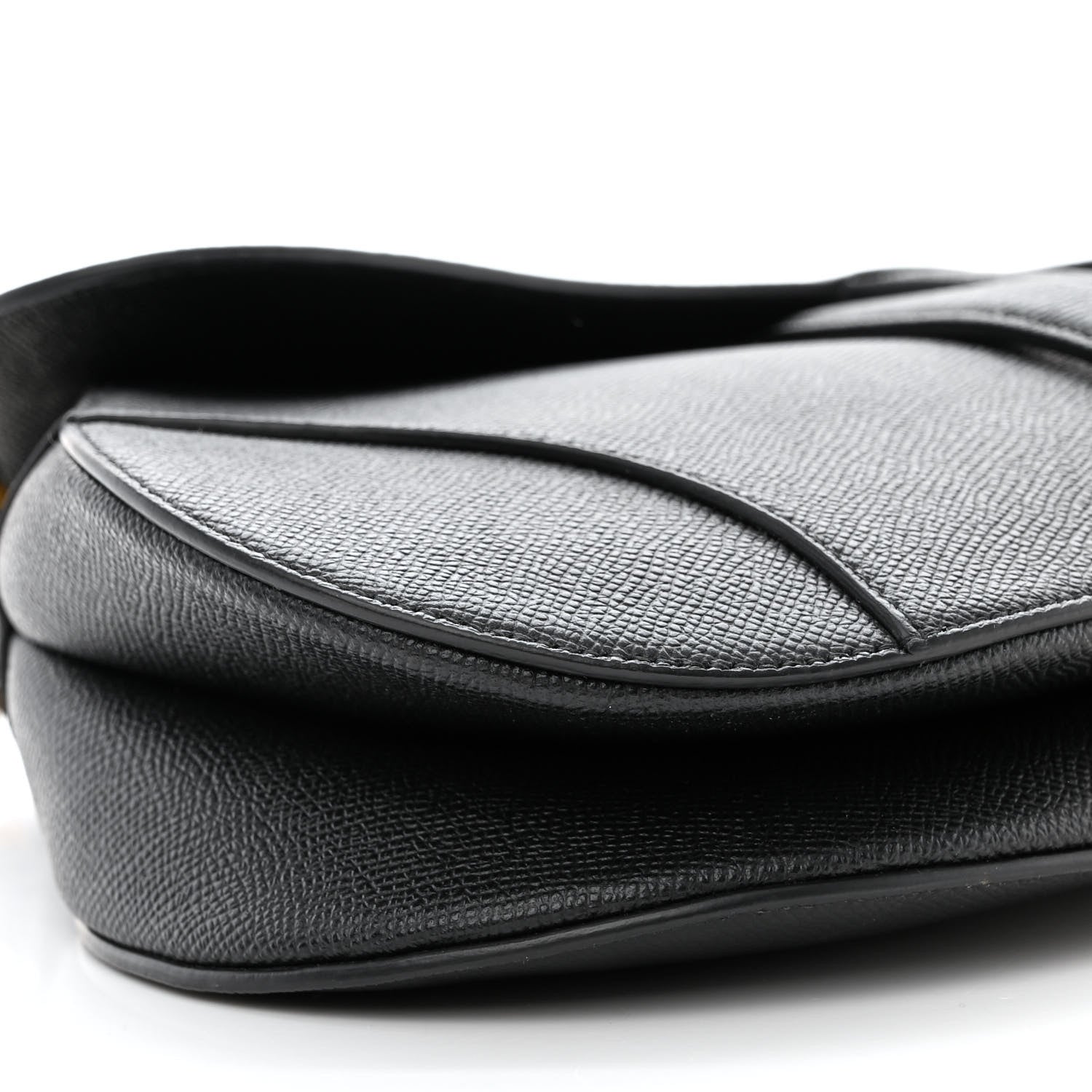 Christian Dior Grained Calfskin Saddle Bag Black 9 of 10