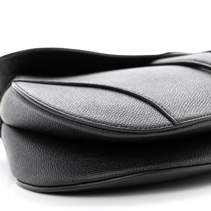 Christian Dior Grained Calfskin Saddle Bag Black 9 of 10
