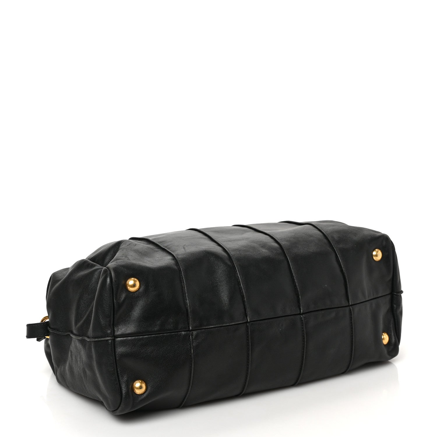 Prada Soft Calf Bauletto Chain Shoulder Bag Black 4 of 9