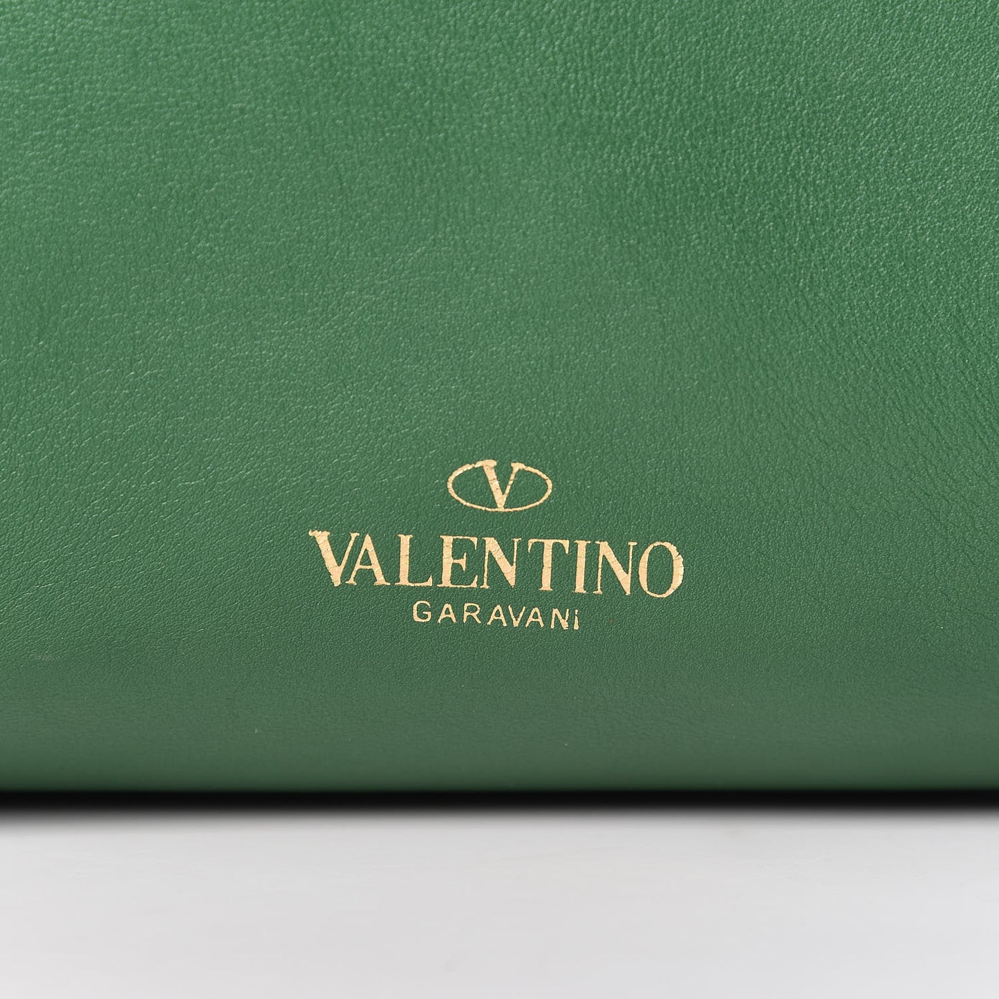VALENTINO Vitello Rockstud Top Handle Satchel Pop Green