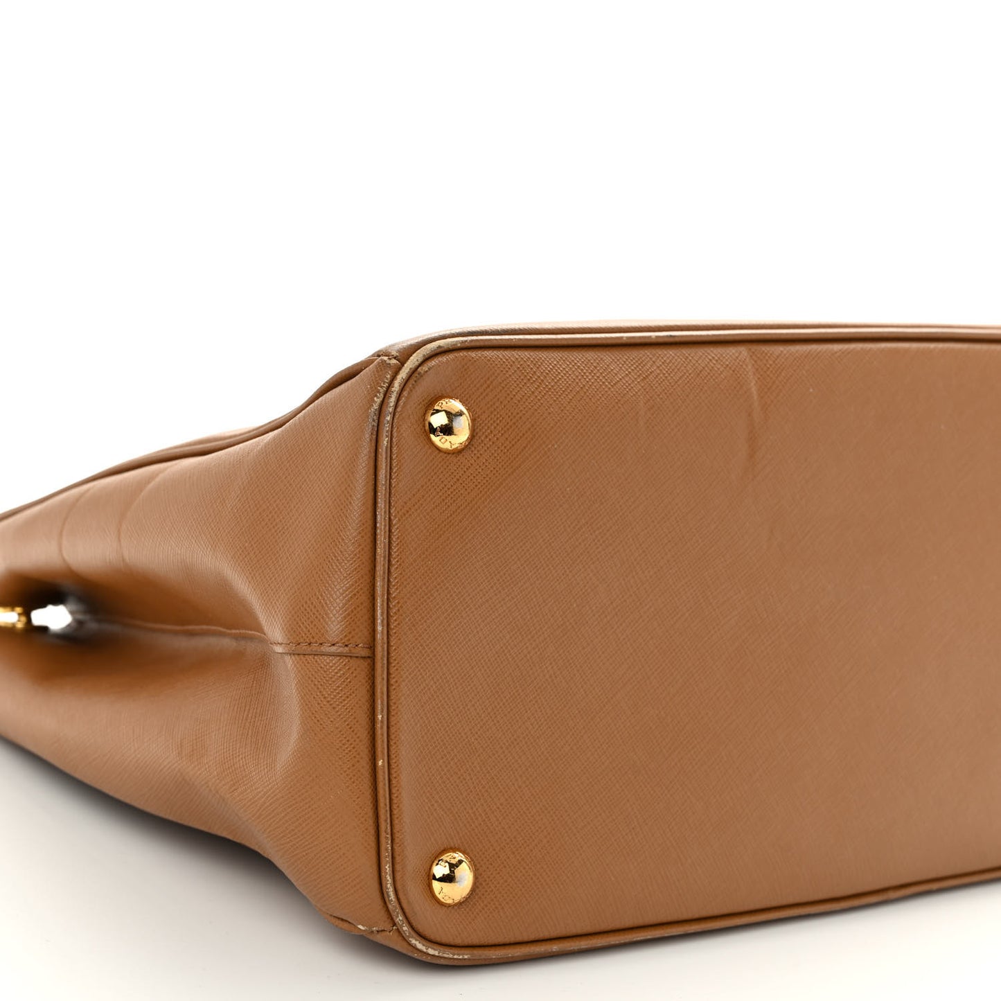 Saffiano Large Galleria Double Zip Tote Caramel