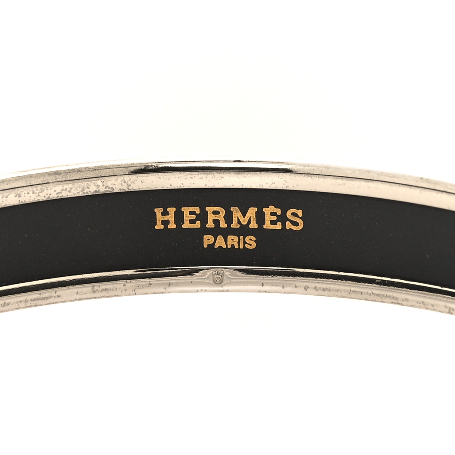 Hermes Enamel Printed Narrow Caleche Bracelet 70 Rose Dragee 4 of 5