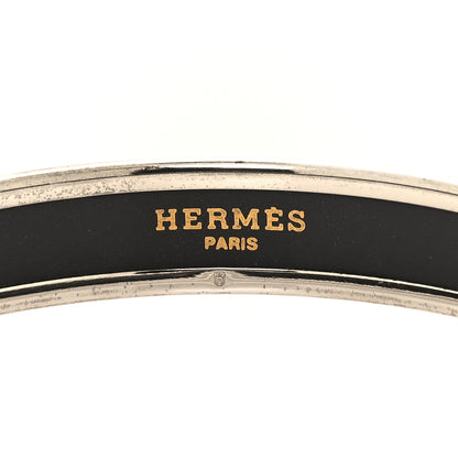 Hermes Enamel Printed Narrow Caleche Bracelet 70 Rose Dragee 4 of 5