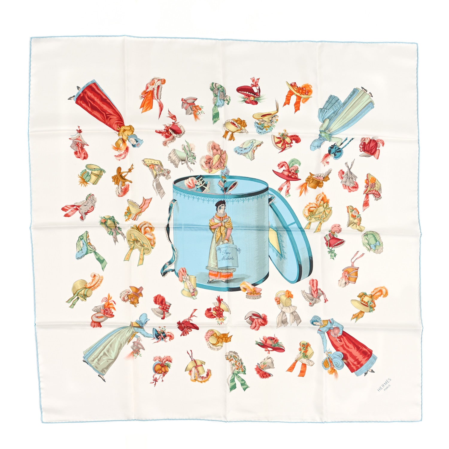 Hermes Silk Paris Modiste Scarf 90 1 of 5