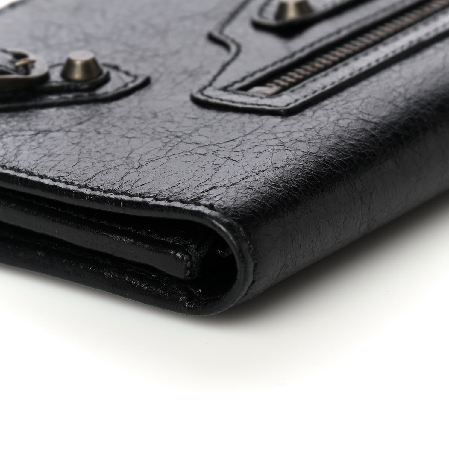 Balenciaga Agneau Classic Hardware Money Wallet Black 7 of 12