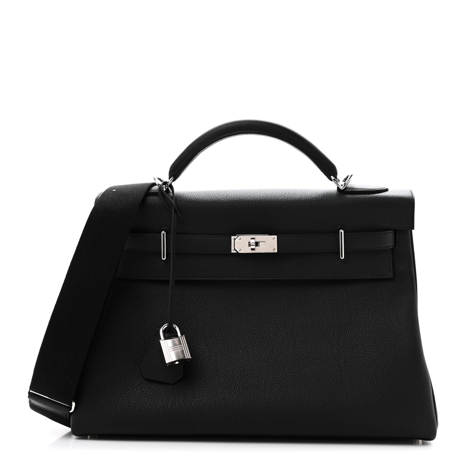 Hermes Togo Maxi Kelly Retourne 42 Black 1 of 11