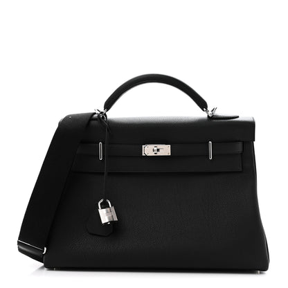 Hermes Togo Maxi Kelly Retourne 42 Black 1 of 11