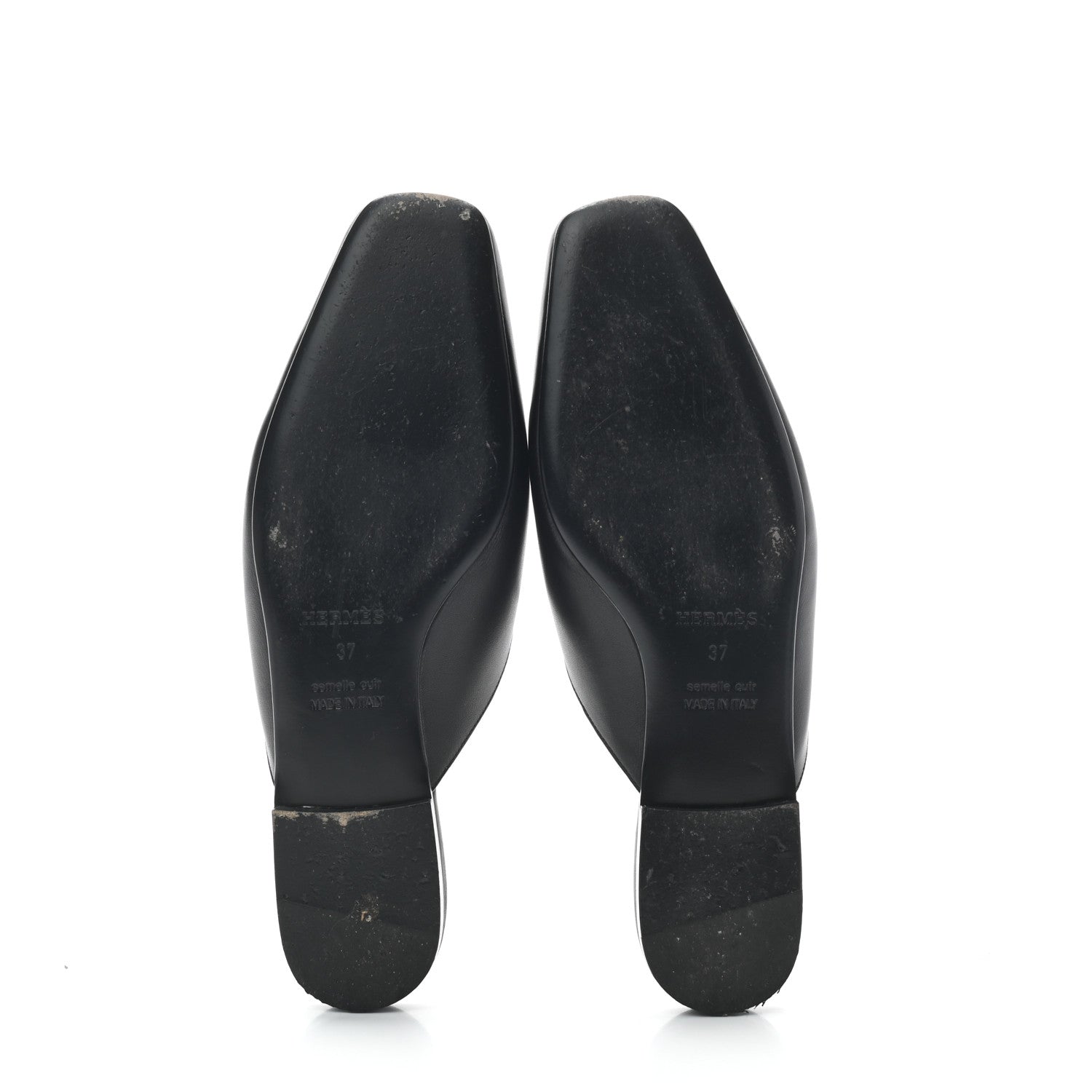 Hermes Calfskin Tangeria Mules 37 Black 5 of 9