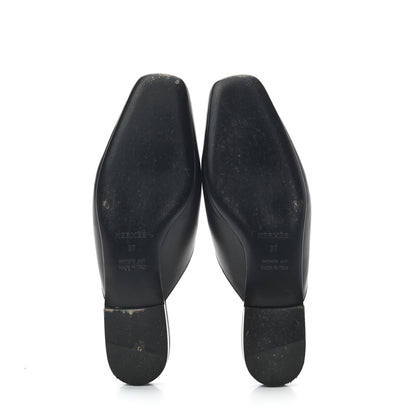 Hermes Calfskin Tangeria Mules 37 Black 5 of 9