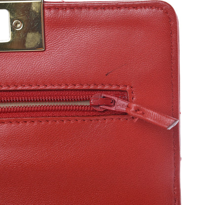 Chanel Lambskin Quilted Golden Class Wallet on Chain WOC Red 9 of 12