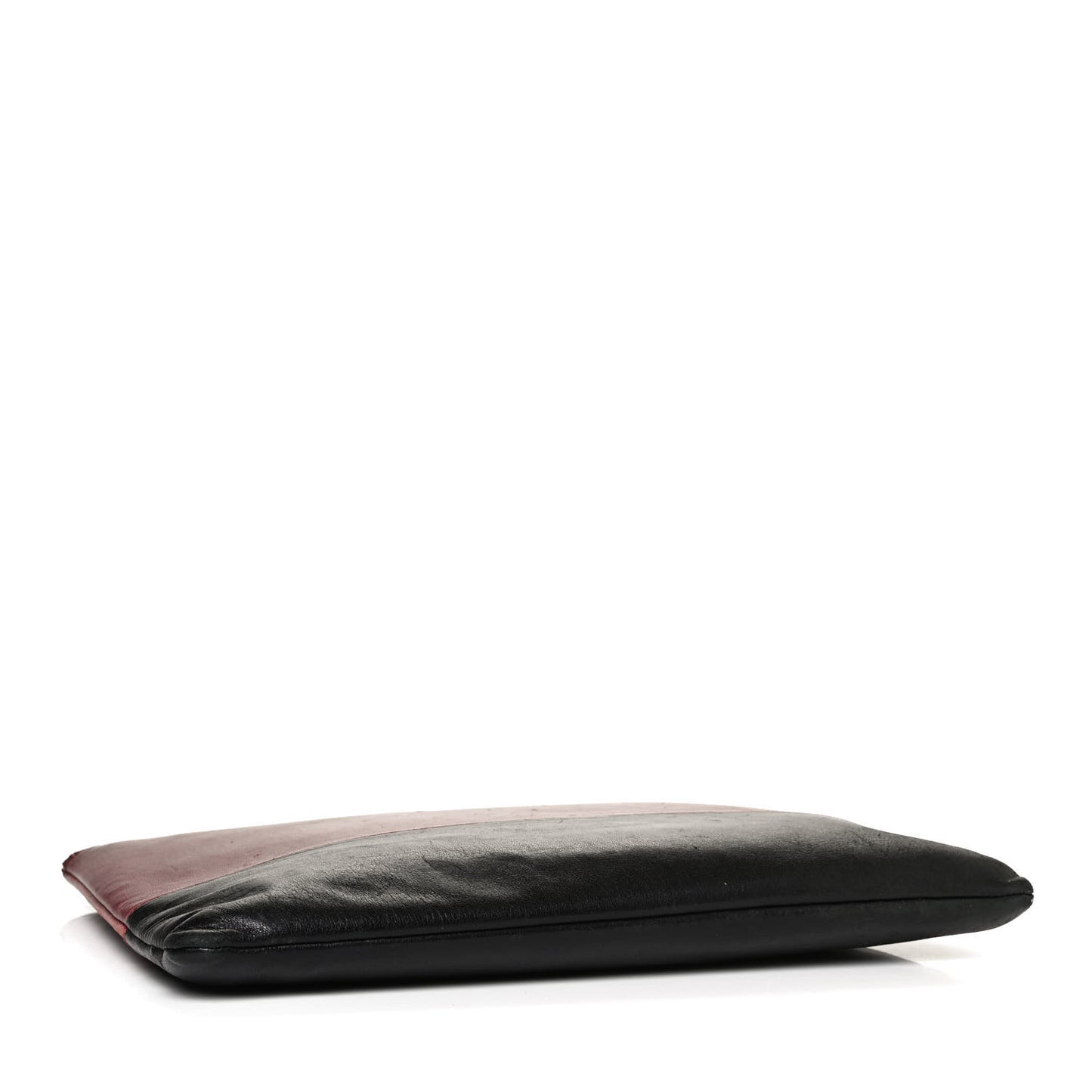 Lambskin Bicolor Computer Case Light Burgundy Navy