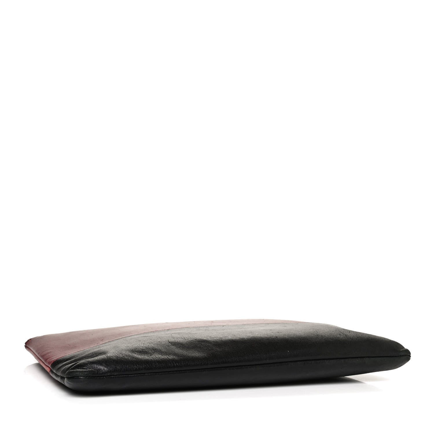 Celine Lambskin Bicolor Computer Case Light Burgundy Navy 4 of 11